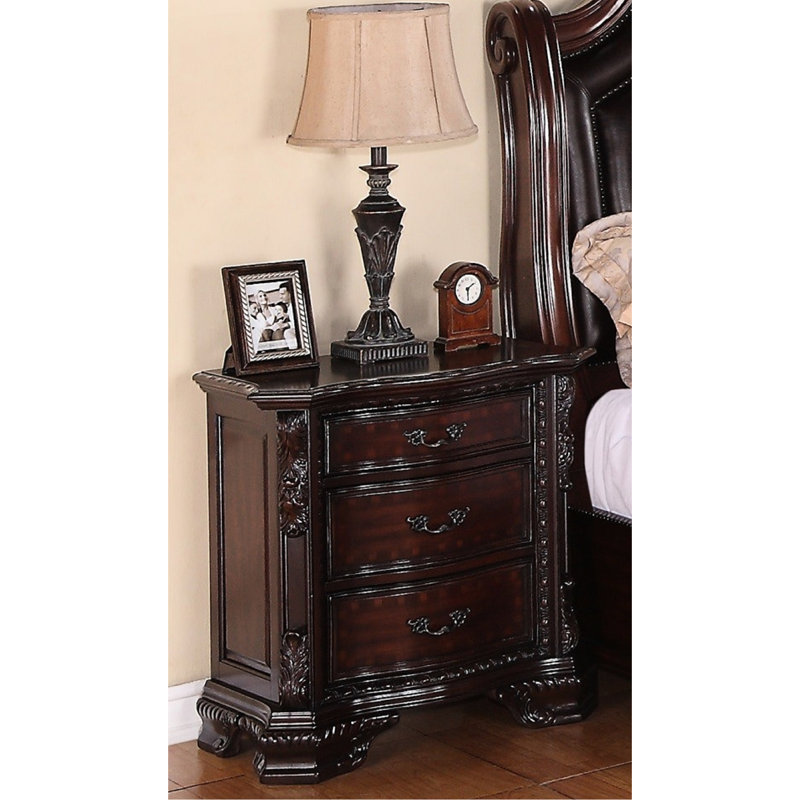 Table de chevet avec tiroirs Traditional