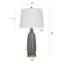 Salyer - Lampe de table en céramique avec base USB en métal de type A et C-1040617352-1040617358