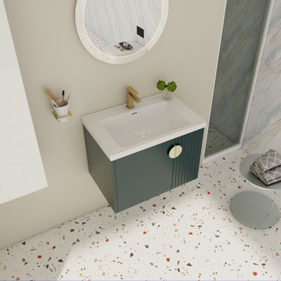 Meuble-lavabo avec lavabo en céramique