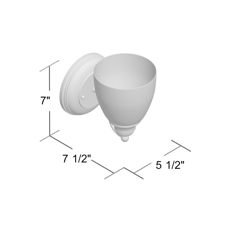 Mayday Armed Sconce, Polished Chrome