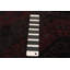 Tapis unique en laine noué à la main noir et rouge 4 pi 9 po x 9 pi 0 po Teimani