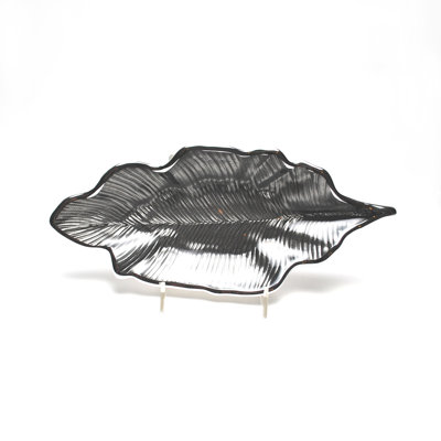 Foglia Glass Decorative Tray
