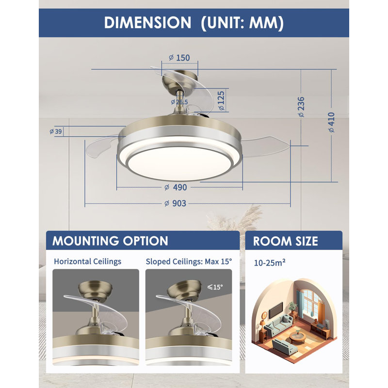 Ceiling Fan with LED Lights