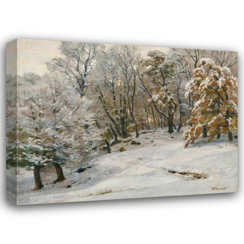 «A Winter's Day» par Hugo Darnaut, reproduction d'art sur toile tendue, H 24 po x l 17 po
