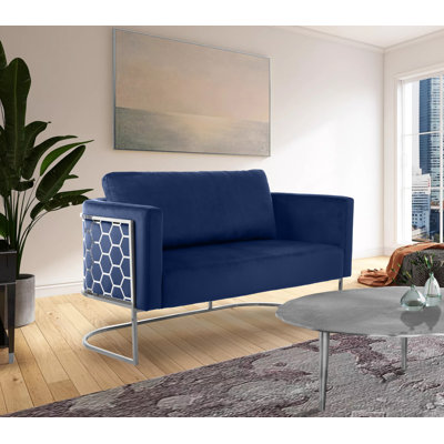 Casa 63.5" Velvet Armless Loveseat