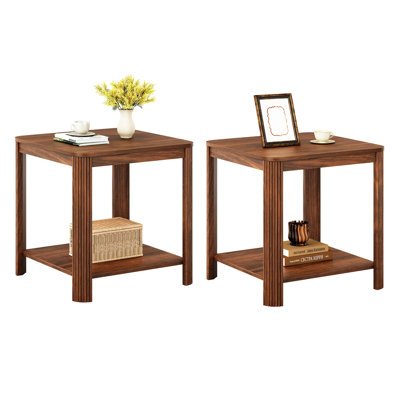 Ensemble de 2 tables de bout arrondies