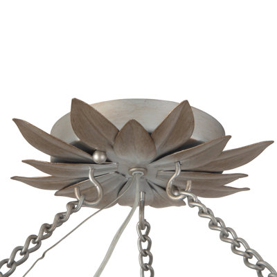 Posie 20-in Aged Silver Semi-Flush Mount