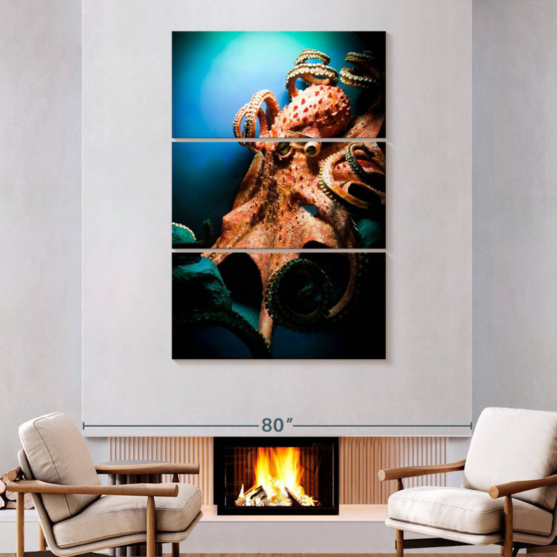 Brampt Powerful Octopus, 74" H x 48" W