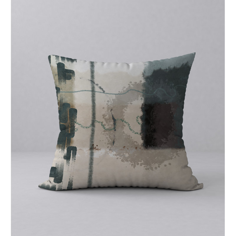 Abstract Throw Pillow, 24" H x 24" W