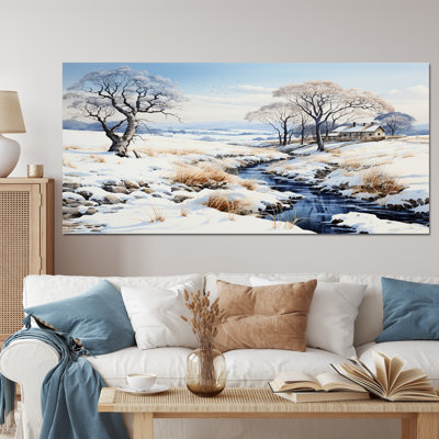 Snow River Winters Solitude sur toile