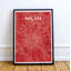 Milan City Map - No Frame Print-1959643700