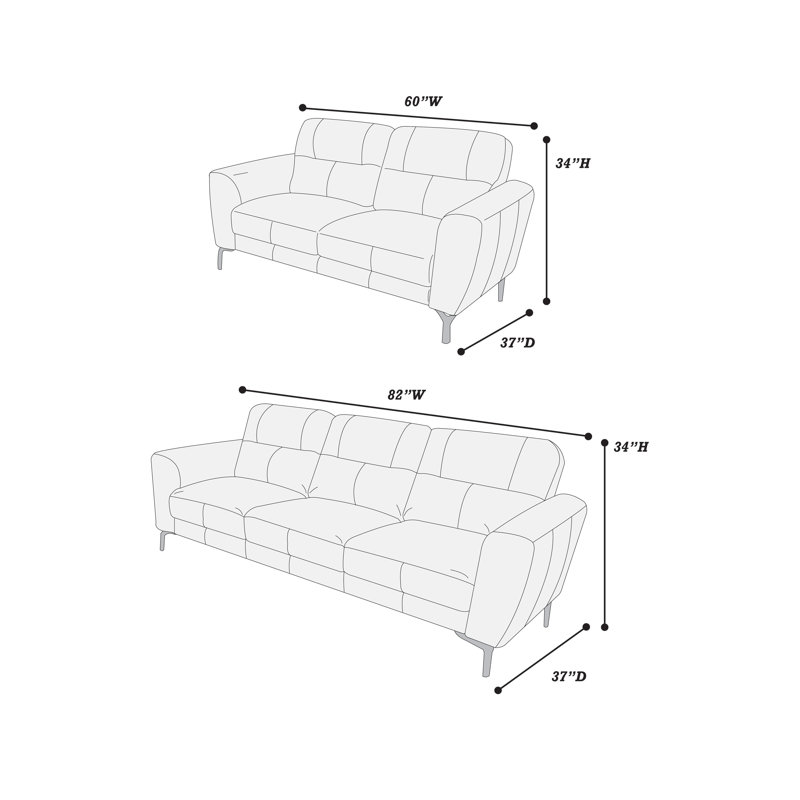 2-Piece Sofa Set, Beige