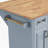 54Inch Large Kitchen Island With Rubber Wood Drop Leaf, Embossed Texture Rolling Kitchen Cart On 4 Wheels With 4 Doors And 3 Drawers, Kitchen Island With Storage For Kitchen, Dining Room,Grey Blue-1342459260