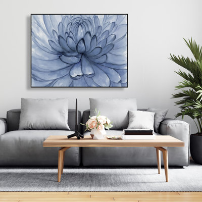 Blue Petals Flower - Toile encadrée pour le décor du salon