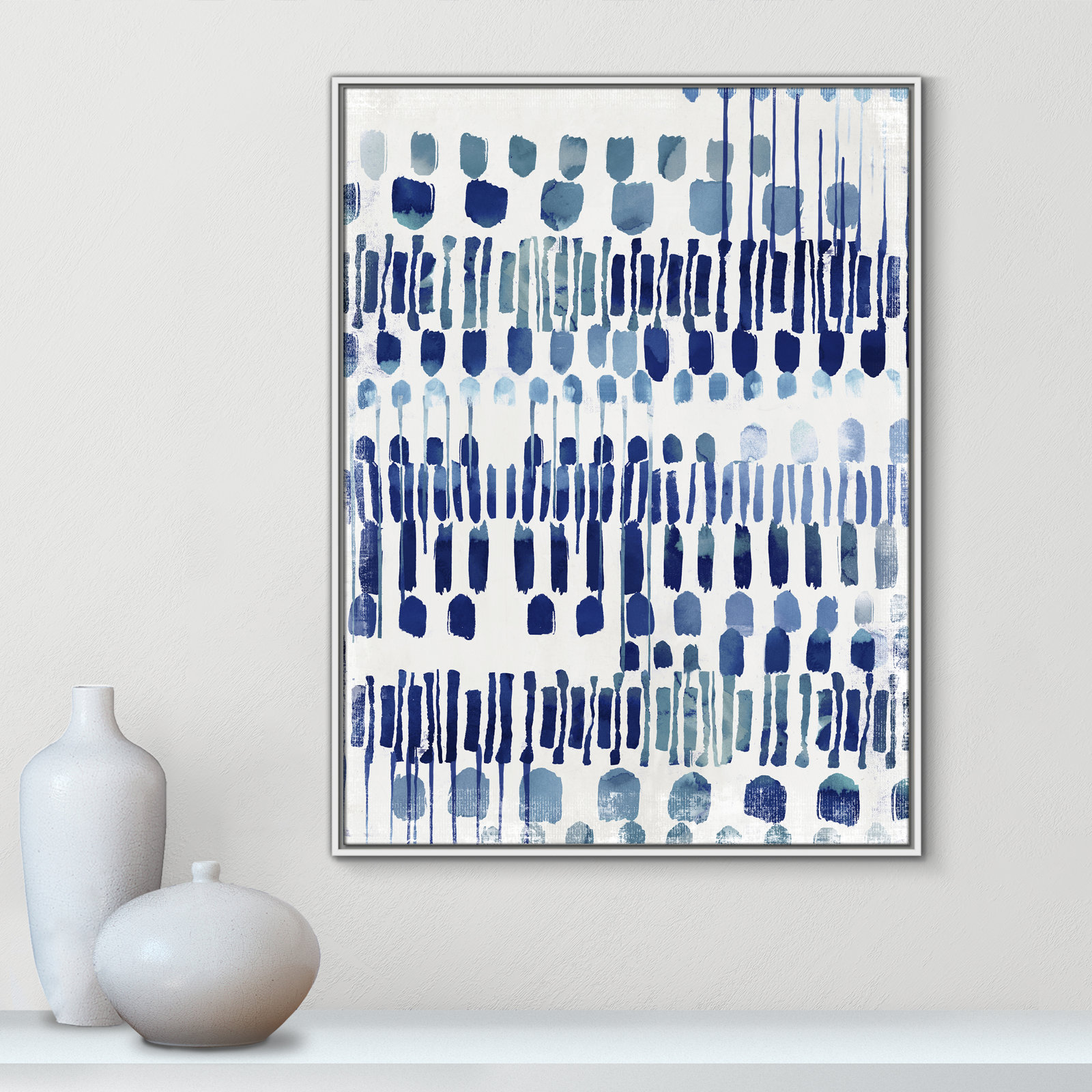 Continuously I - Painting Print, No Matte, White Framed Canvas, 41.5" H x 31.5" W x 2" D