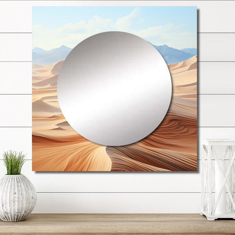 Désert du désert «Minimalisme Embrace I» - art mural carré minimaliste pour salle de bain, 23 po x 23 po