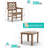 5 Piece Hdpe Outdoor Dining Set For 4 With Square Table (Brown, 5 Piece Square Set)-116478972