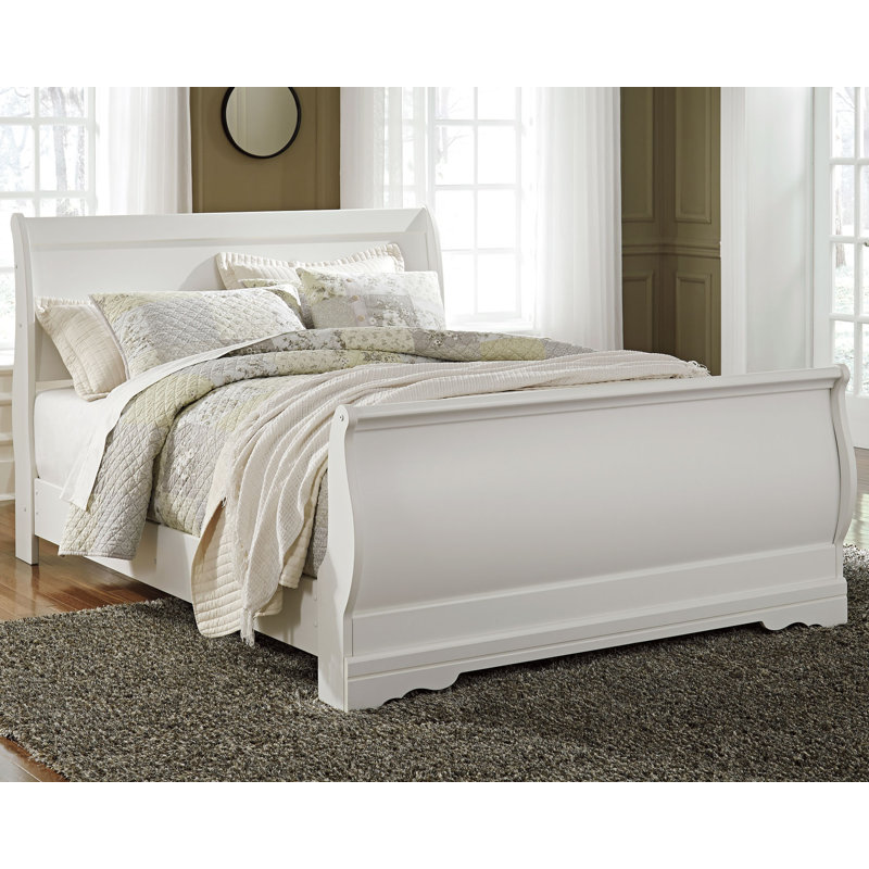 Lit-bateau Gambrill Anarasia, Grand lit, Blanc