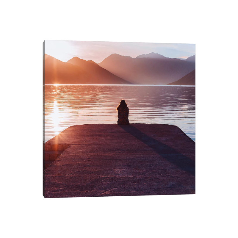 Le coucher de soleil est le plus important ! par Hobopeeba-impression, H 26 po x l 26 po x P 1,5 po, Toile tendue
