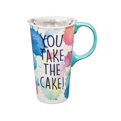 Cypress Home Earthenware Travel Mug