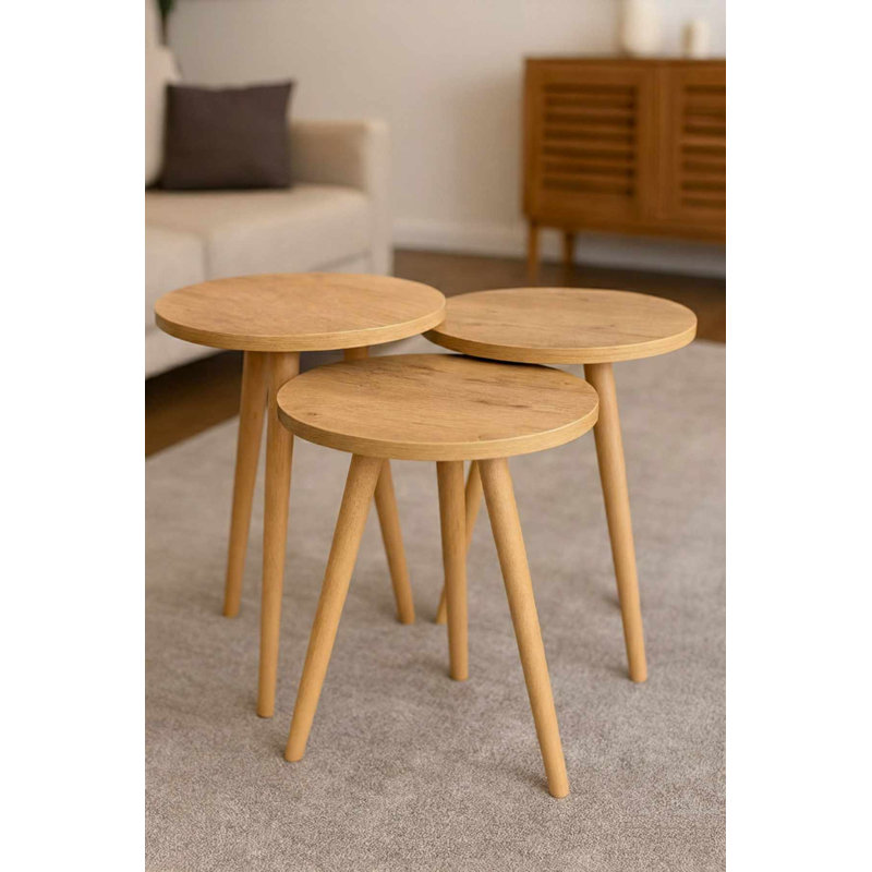 Table gigogne (3 pièces), Natural