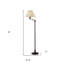 Lampe sur pied à bras pivotant 59 po avec abat-jour empire beige-208719287
