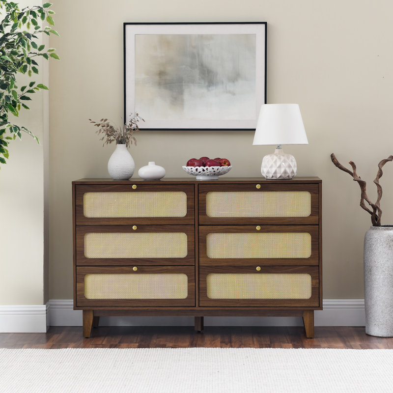 Commode à tiroirs, Noyer naturel