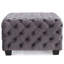 Velours gris moderne avec ornement bouton, largeur de losanges 29,18 po x profondeur 18,26 po, revêtement gris l 29 po