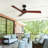 52" Black Lowe Profile Ceiling Fan Without Light