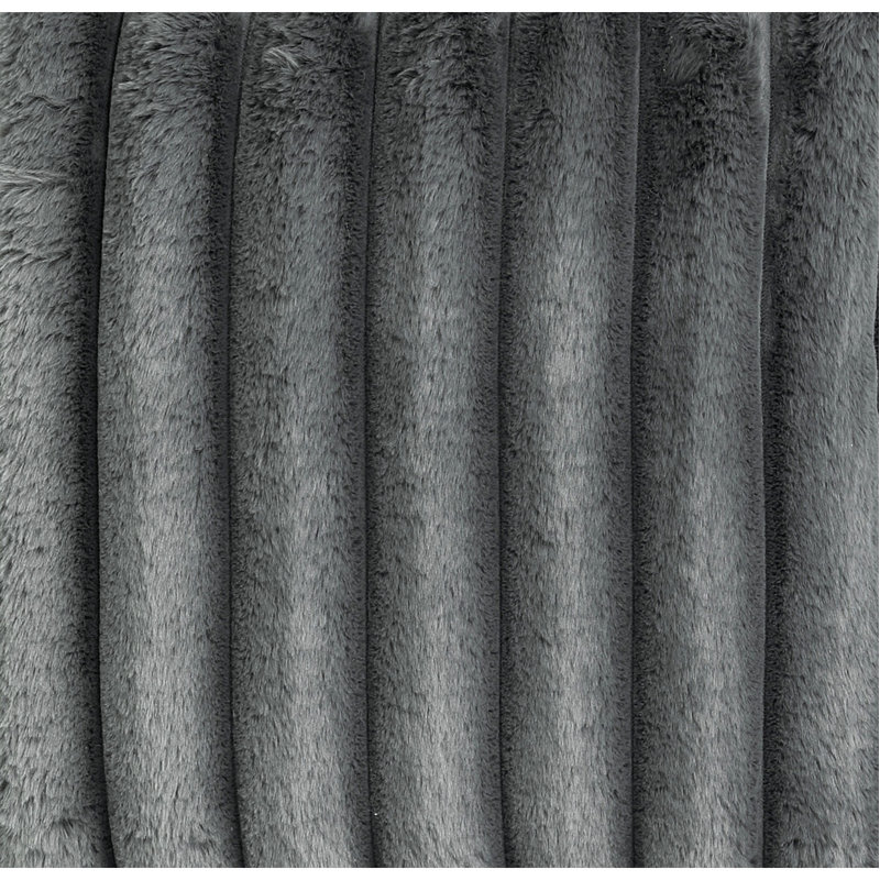 Méridienne 40 pouces en mousse viscoélastique Minky, Polyester gris foncé