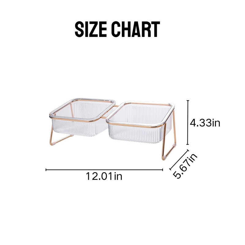 Elevated Tilted Double Cat Bowls
