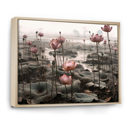 " Grey Pink Lotus Pond " by John Audubon