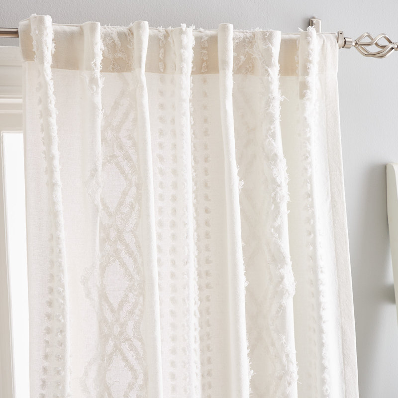 Blush Cotton Sheer 108" Rod Pocket Window Panel