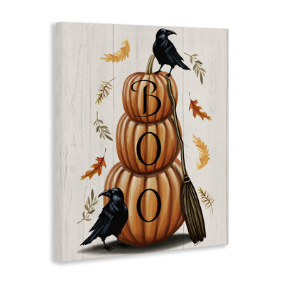 Boo Crows & Pumpkins Canvas, conception par Elizabeth Tyndall