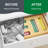 Bamboo Bag Storage Organizer for Kitchen Drawer, 1 Box with 5 Slots, Compatible with Gallon, Quart, Sandwich & Snack Variety Size Bags