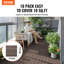 Dalles de terrasse emboîtables en plastique imitation bois, paquet de 10, 30 x 30 cm (12 x 12 po), 0,93 m² (10 pi²), imperméables et résistantes aux intempéries, idéales pour terrasse, porche, balcon, jardin ou terrasse en bois, brun foncé.-106766283
