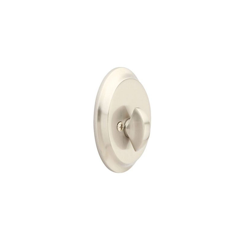 Saratoga Single Sided Deadbolt French Antique Brass Finish, Satin Nickel