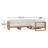 Upland Outdoor Patio Teak Wood 4-Piece Sectional Sofa Set