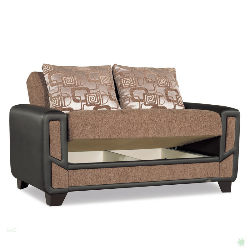 Causeuse convertible avec rangement Collection, Brun
