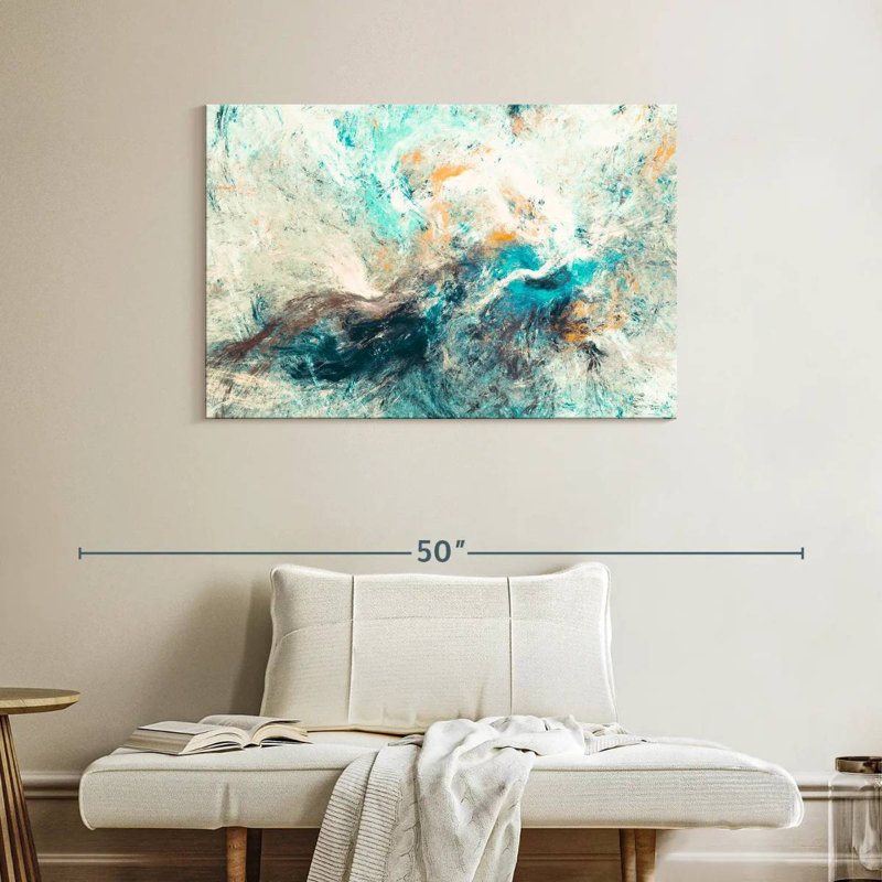 Abstrait de couleur douce Avery, H 26 po x l 39 po