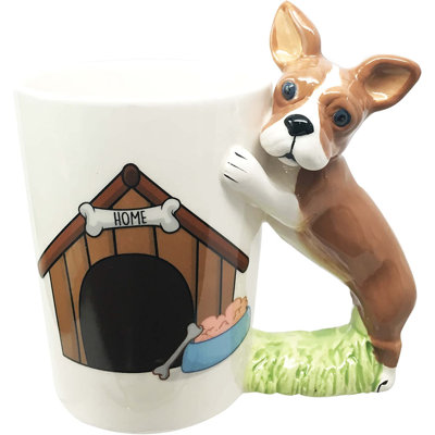 Adorable bouledogue français Frenchies avec tonneau en os 12 oz tasse en céramique tasse à café pour la maison et la cuisine