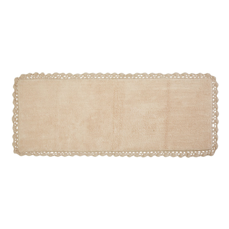 Fromma Cotton Blend Bath Rug, Pale Blush