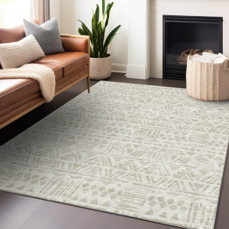Maliana Washable Southwestern Indoor / Outdoor Rug, Rectangle 2'6" x 3'10"