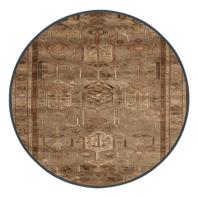 Machine Washable Turkish Brown Area Rug
