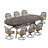 Tauren 8 - Person Patio Dining Set with Oval Table , Cushions Included-1565017768