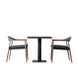 Maymie 2 - Person Metal Patio Dining Set with Square Table , Cushions Included