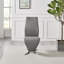 Marietta Chrome Metal and White High Gloss Dining Table Set - 4 Luxury Modern Dining Chairs-37090153