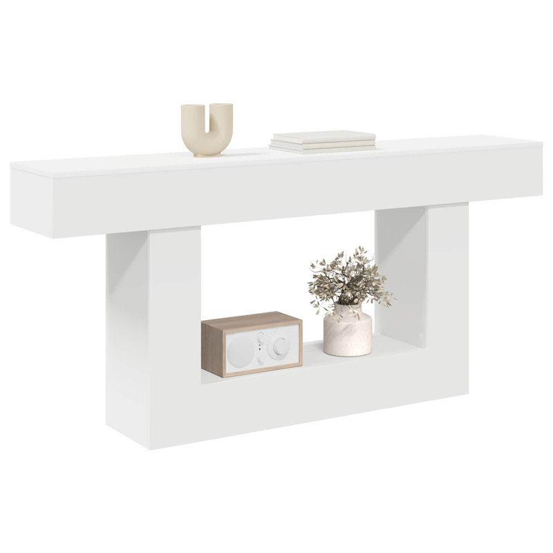 Console Table, 74cm H x 160cm W x 30cm D, White, White, White