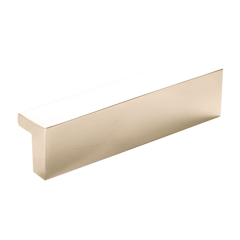 Cabinet Finger Edge Pull, Satin Brass, 1.26"