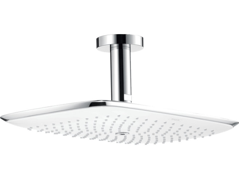 PuraVida Ceiling Rain Shower Head, Chrome/White